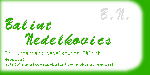 balint nedelkovics business card